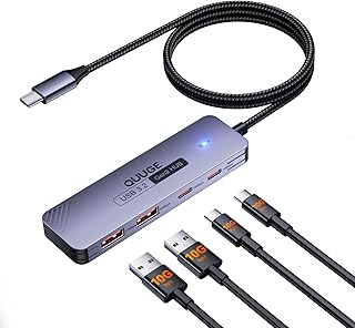 USB C Hub 10Gbps, USB 3.2 Gen 2 HUB with 2*USB-C & A, Type C Multiport Adapter for MacBook Pro/Air, Acer Aspire, HP Laptop... Price In India
