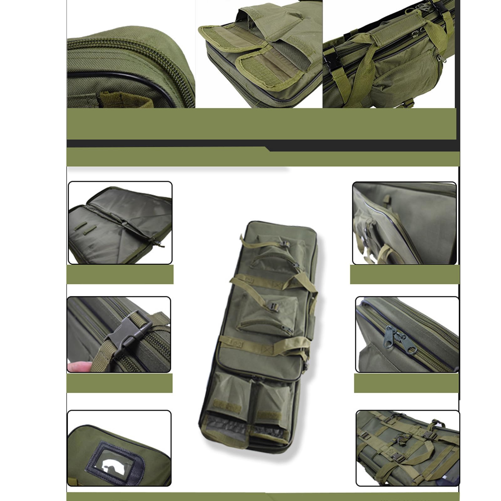 Waffentasche G ewehrtasche 85/100/120cm,Langwaffentasche,wasserdichte Gewehrtasche 2 Langwaffen,Futteral Gewehrtasche mit Doppelfach Große Zubehör Beutel,für Staubdicht Jagd Schie(Size:100cm,Color:a)