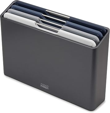 Joseph Joseph 60186 Folio Cutting Board Set, Color Coded Storage, Slim Case, Regular - Graphite, Genuine