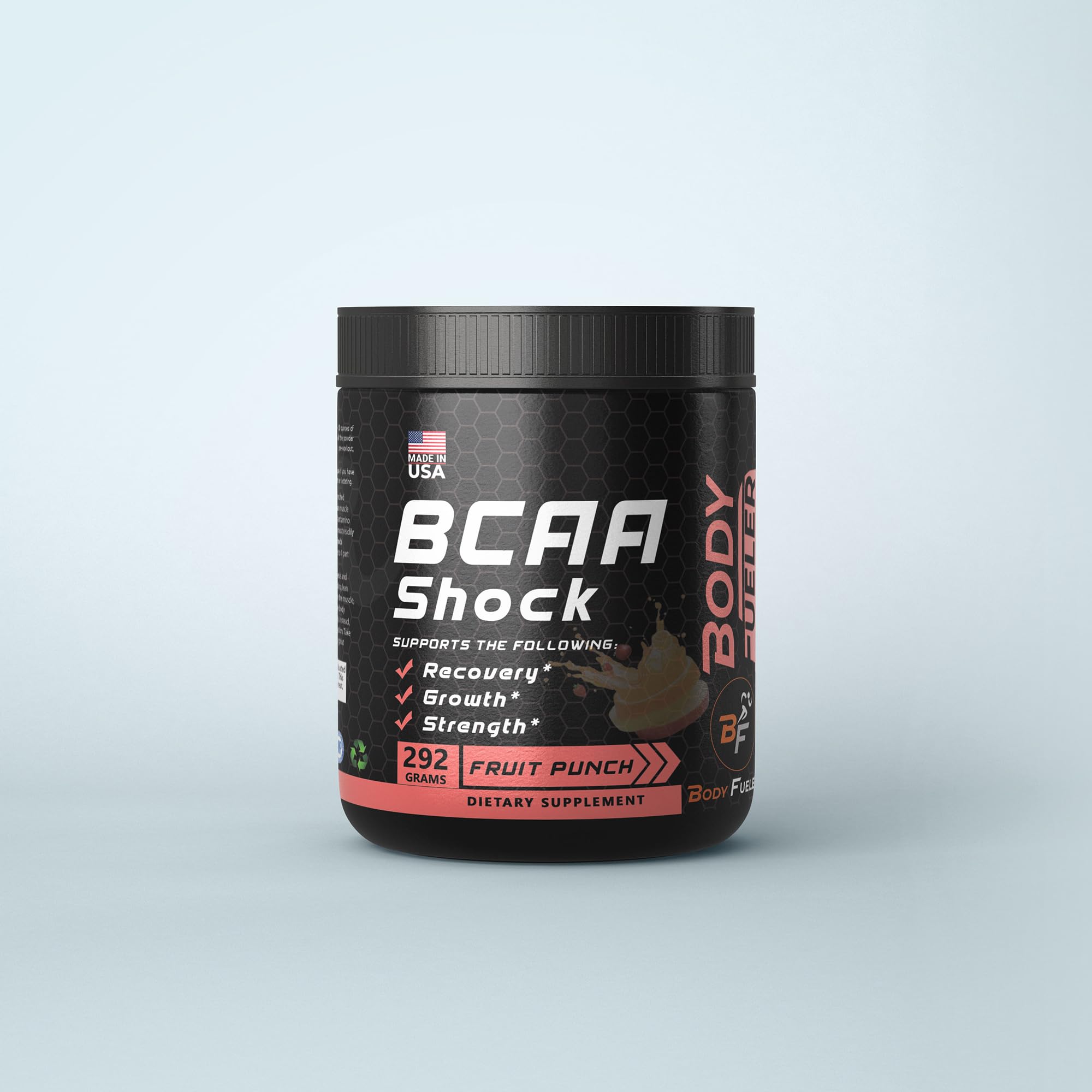 Amino Acid Energy Powder with BCAA, Best Intra & Post Workout Recovery Drink, Muscle Recovery & Endurance Powder with BCAA Supports Muscle Growth, Fruit Punch Flavor, 292g - Made in USA
