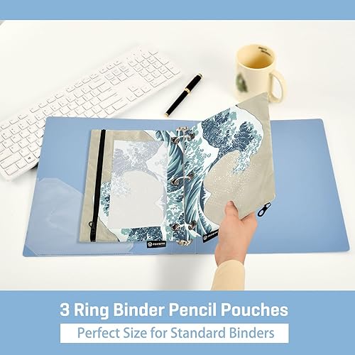 Miniatura 5 de Carpeta infantil para motocross grunge azul neón verde carpeta de archivos resistente para carpetas de 3 anillos para ventana transparente oficina