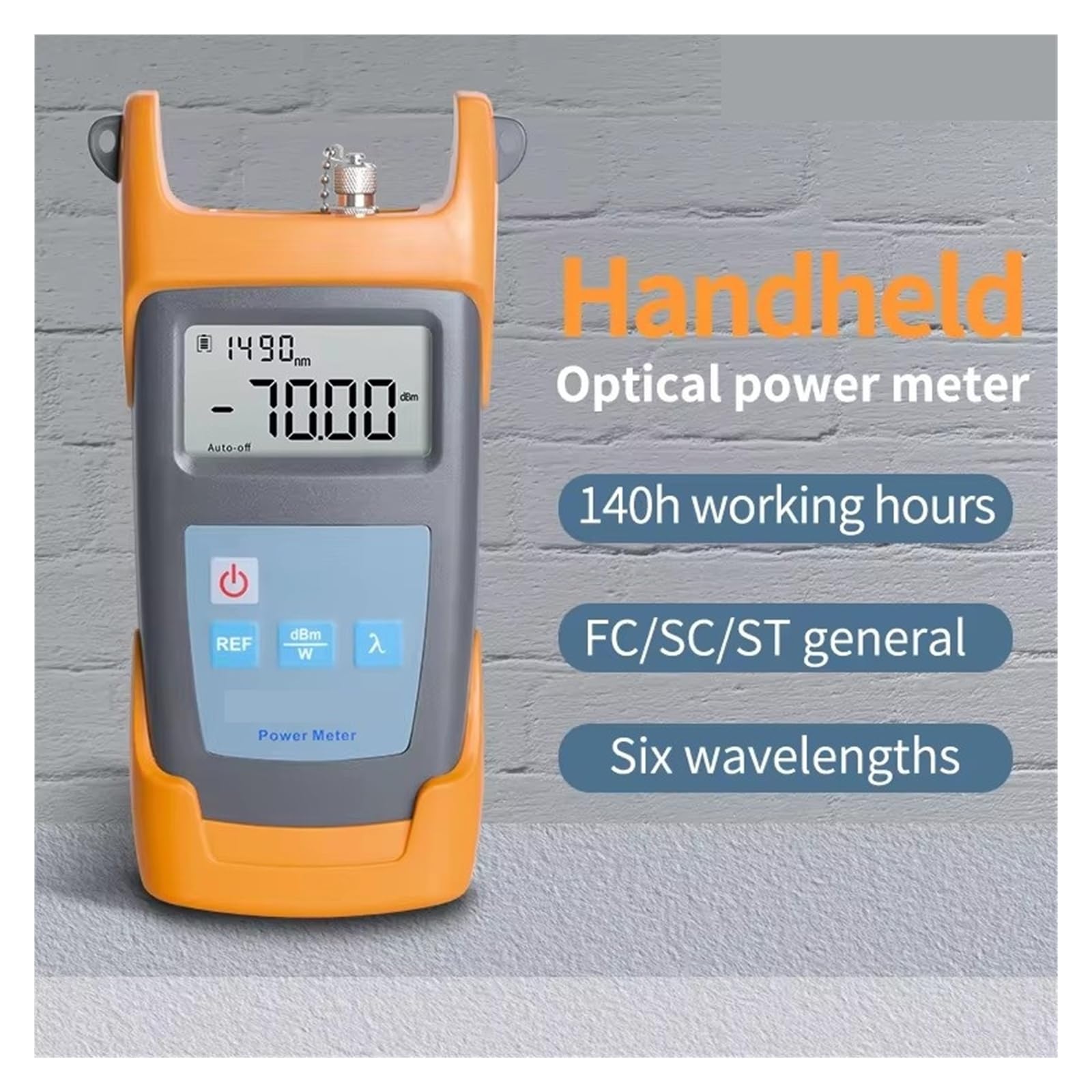 Compteur de puissance optique portable JW3211A, affichage LCD-70-+ 10dBm, for testeur de Fiber optique de télécommunication, longueur d'onde 800~1700nm