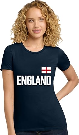 Go All Out Womens Team England British Pride Deluxe Soft T-Shirt