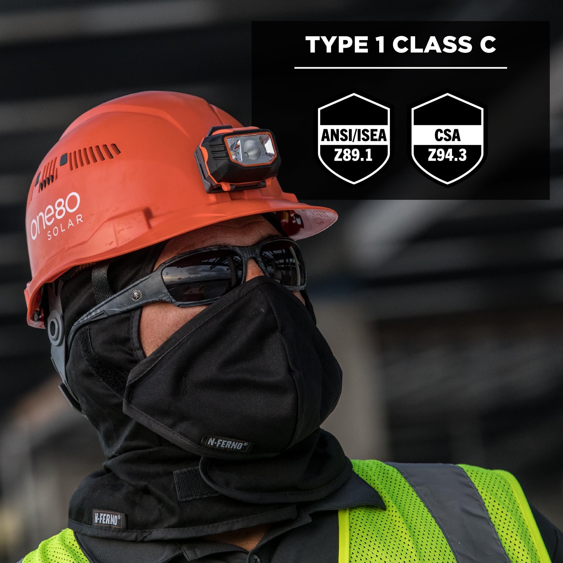 Ergodyne Skullerz 8972 - Casco con ventilación, suspensión de trinquete, Clase C, Color Naranja