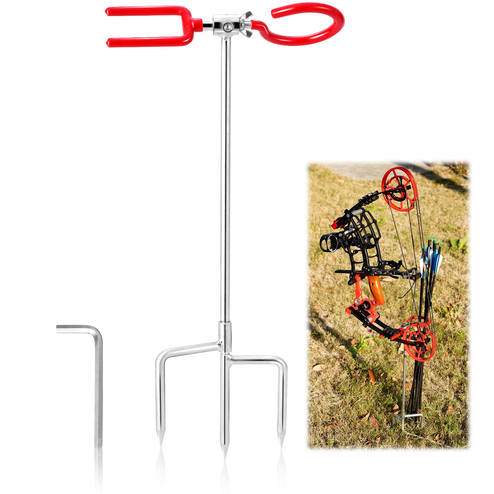 Hadwoer Heavy-Duty Bow Stand for Compound and Recurve Bows