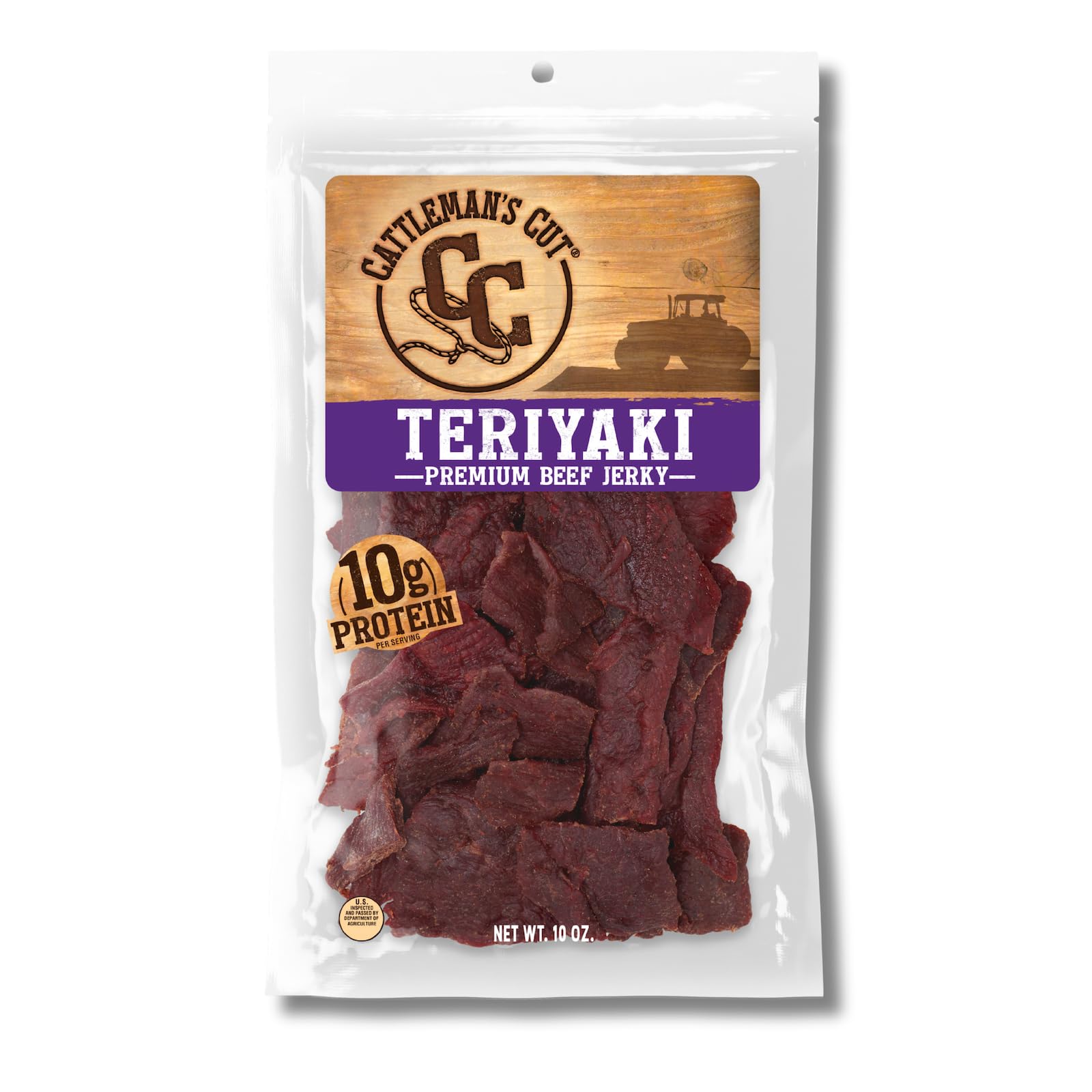 Cattleman's Cut Teriyaki Beef Jerky, 10 Ounce