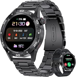 BANGWEI Smart Watch for Men Dial Answer Calls Voice Chat, Fitness Tracker Watch with Heart Rate Sleep Monitor 100+ Sports,1.32" HD Touch Screen Bluetooth Men's Smart Watches for Android iOS Black