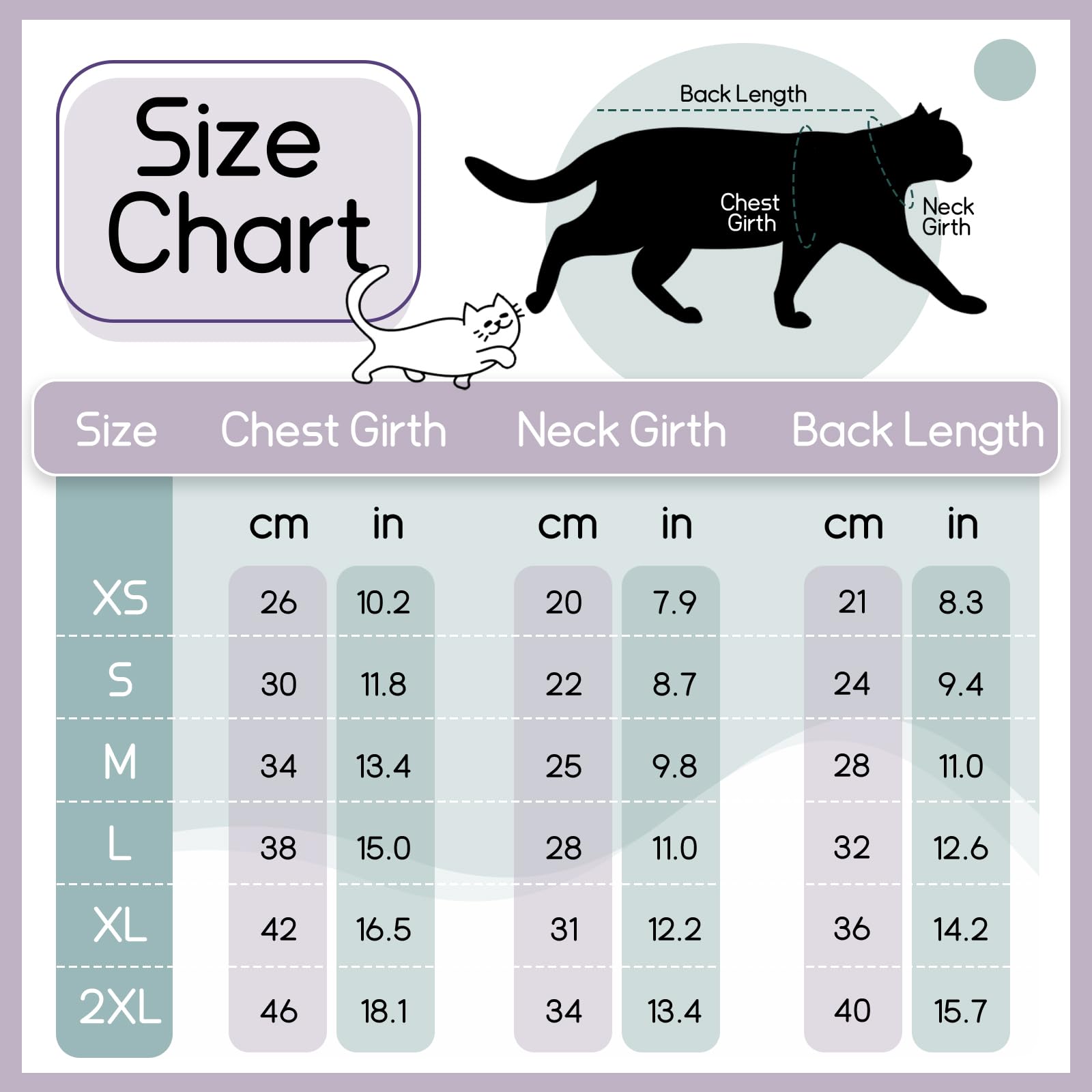 Cat Onesie, Cat Jackets for Cats Only Coat to Stop Overgrooming Recovery Suit Surgery Suit(Bean Green, XL) - Image 2