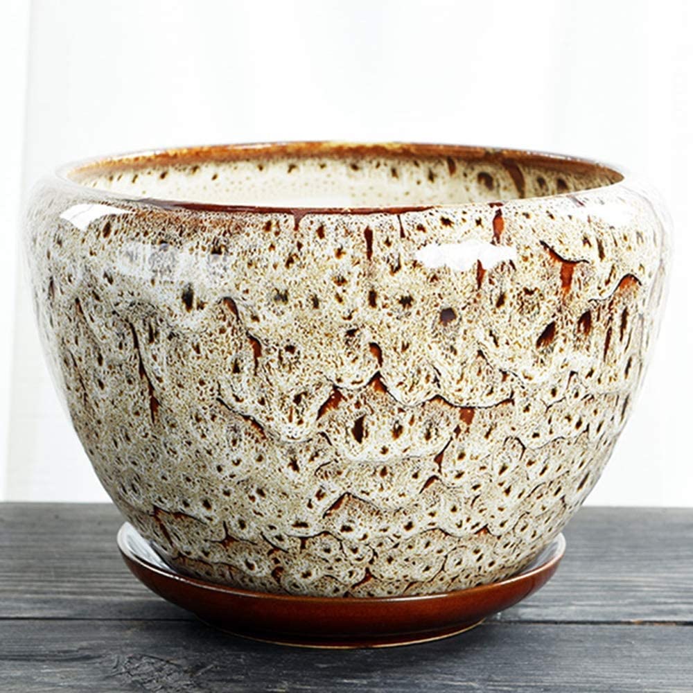 Sadzarki, doniczki na sukulenty, doniczka na rośliny doniczkowe, doniczka Ceramiczna doniczka duża, bardzo duża z tacą Doniczka Zielony Kreatywny dom Wisząca orchidea Osobowość Mięsista mała doniczka,
