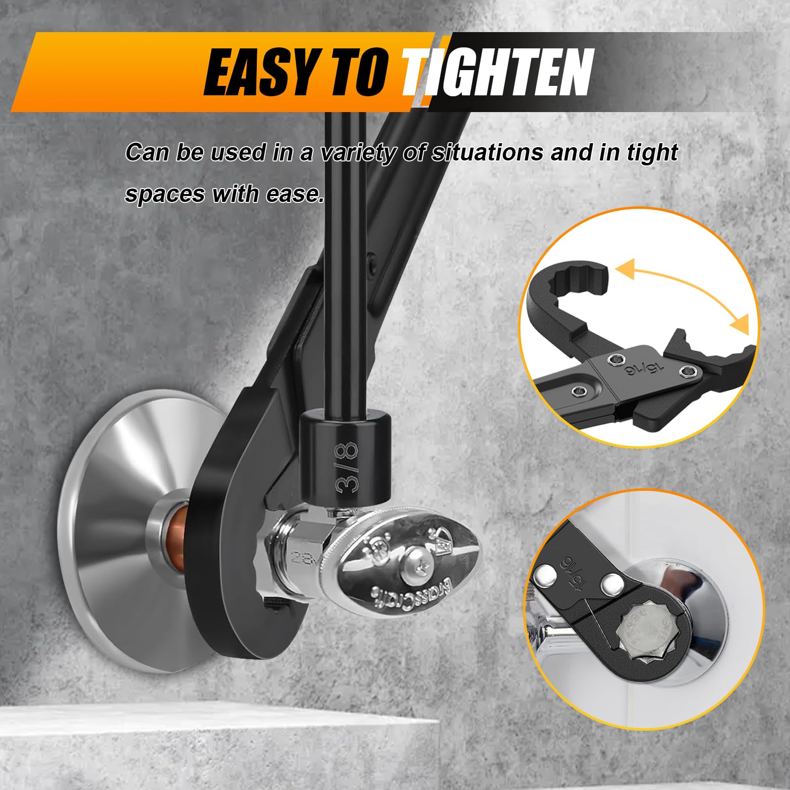 Angle Stop Wrench Kit - Plumbing Repair Tool -5 Angle Stop Wrench Kit - Plumbing Repair Tool -5
