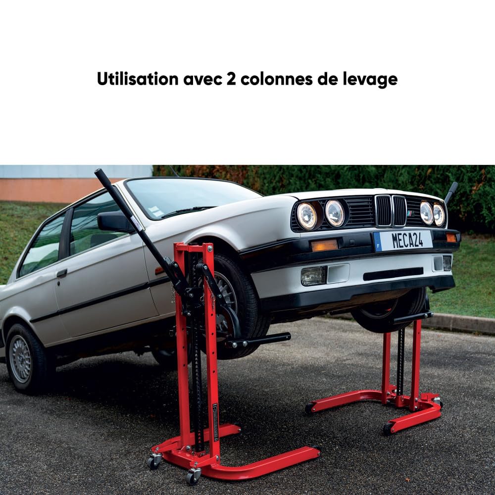 Deux colonnes de levage mobile manuel 1620 kg