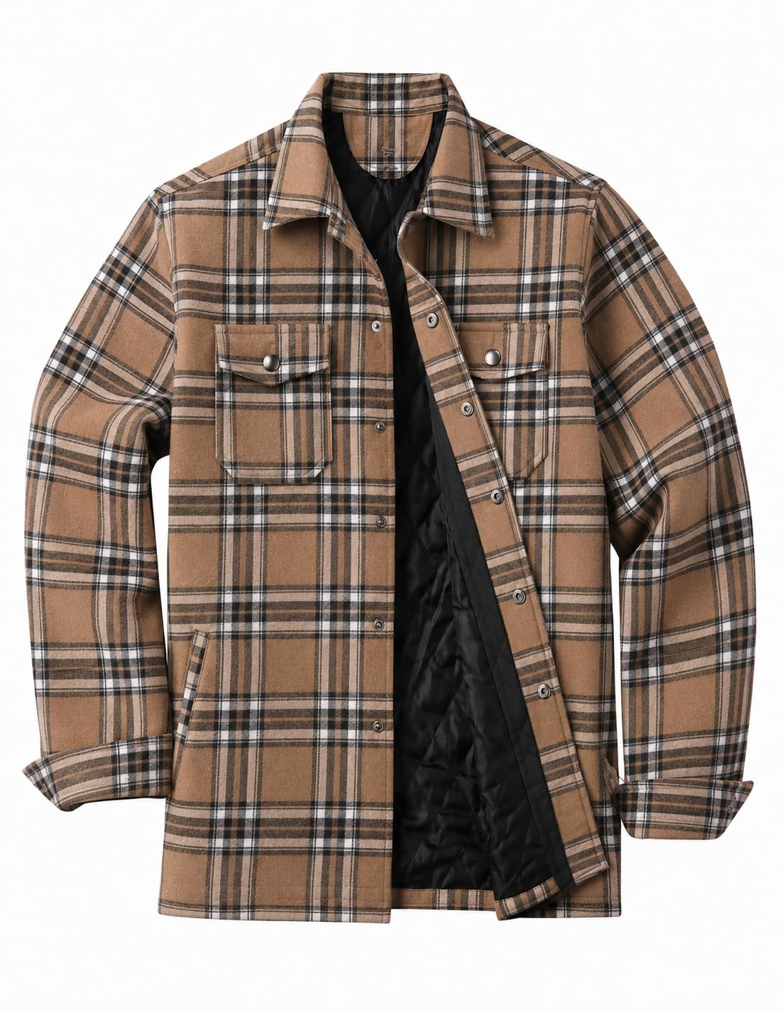 COOFANDY Hemdjacke Herren Winterjacke Warm Karierte Holzfällerjacke