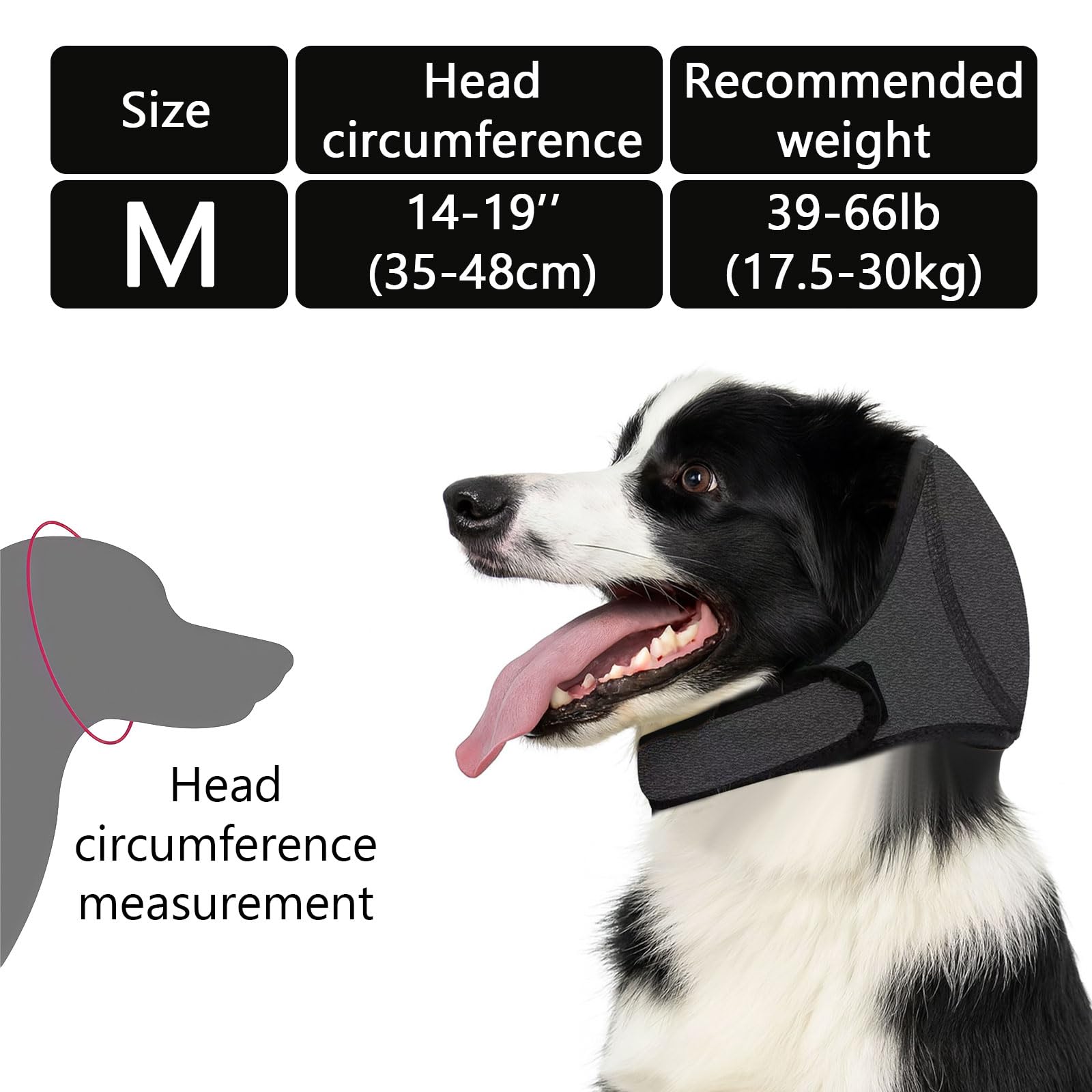 SSKHE Dog Ear Muffs for Noise Anxiety Adjustable Dog Ears Protection Head Wrap for Bathing Grooming, Thunder and Fireworks - Image 2