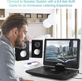 【テレビ出力可】ポータブル Blu-ray DVDプレーヤー Amazon | COOAU ポータブルDVDプレーヤー 12.5型 車載用 モニター 10.5