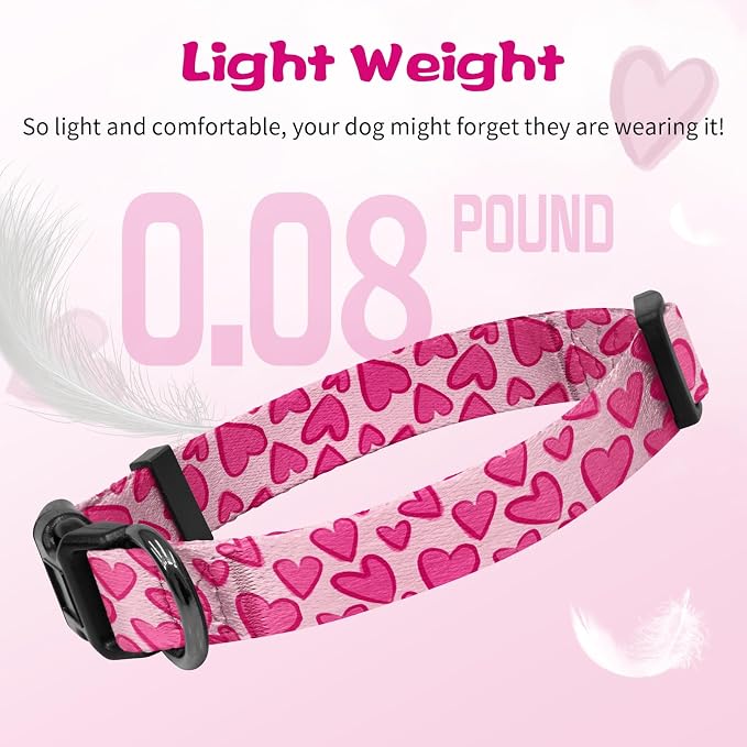 Collar de nylon ajustable para cachorro talla XS rosa miniatura 4