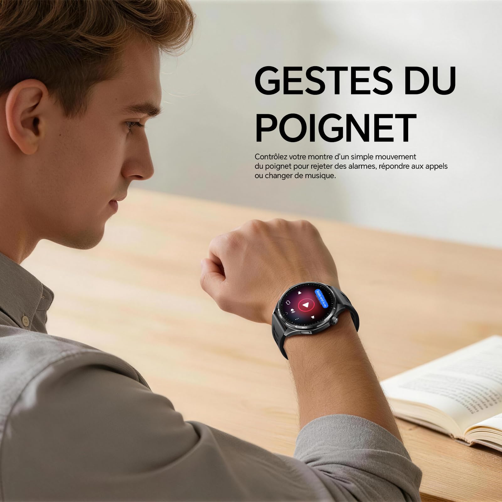 Honor Watch 6 Montre, 35 Jours Autonomie, Écran 1.46" LTPS 3000 Nit | Dual-Band, Football Pro et Badminton, 120+ Sports, GPS, 46.5mm, 10.8mm Mince, Suivi de la Santé | Dual-Band, Football Pro et Badminton, Écran 1.46’’ LTPS 3000 Nits, GPS, 46.5mm, 10.8mm