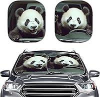 Vista 31 de Mumeson Parasol de dos piezas para parabrisas de automóvil de noche estrellada, parasol para rayos UV y reflector de calor para casi vehículos