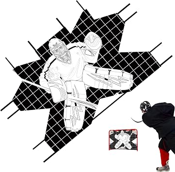 Hockey Net Targets, Accuracy Training & Practicing Tutor, Strong Hockey Trainings Equipment, Helps Improve Shot Precision, Portable Ideal for Kids, Teens, and Adult Players