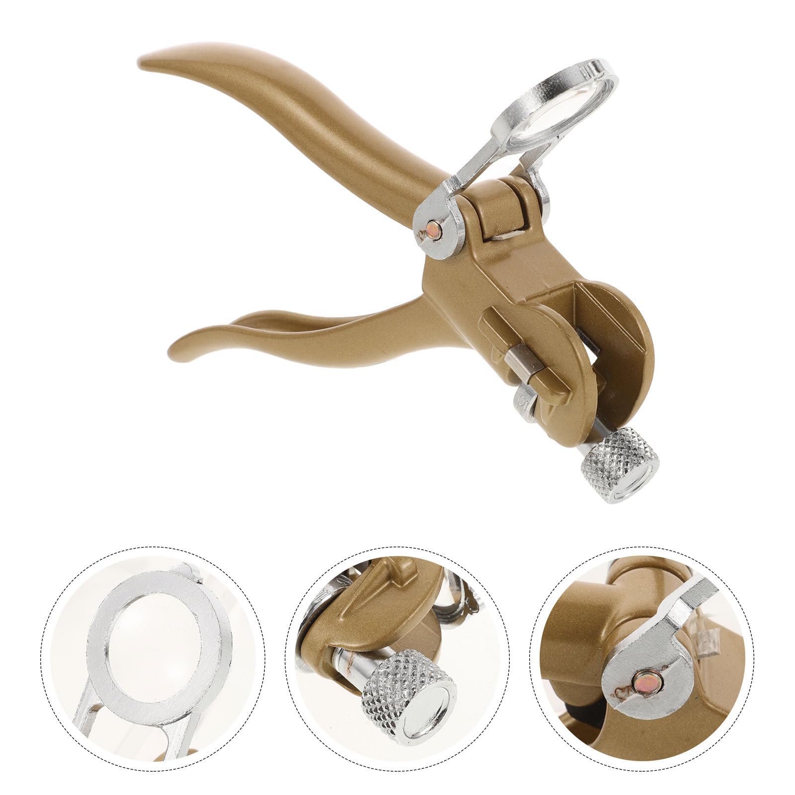 POPETPOP Pince de Réparation de Scie à Bois avec Loupe Intégrée, Outil de Réglage Précis pour Écartement des Dents, Accessoire de Bricolage Solide pour Menuiserie et Travail Manuel
