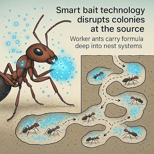 Miniatura 2 de Paquete de 40 cebo de gel repelente de hormigas  Estación de cebo de hormigas para interiores y exteriores, fórmula atractiva elimina azúcar,