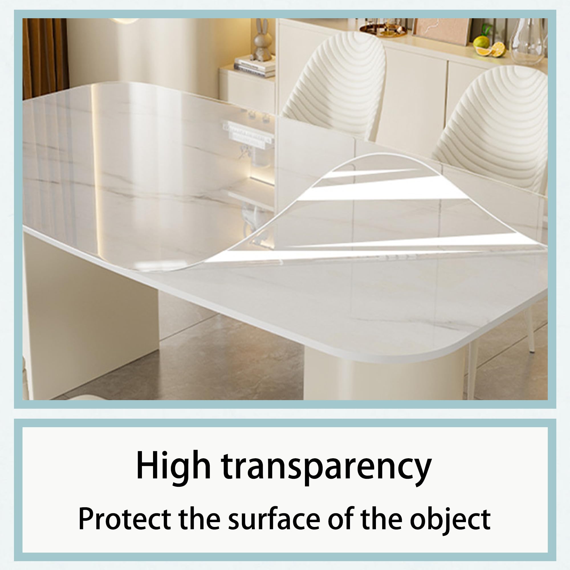 Möbelschutzfolie 120 x 125 cm Selbstklebend Durchsichtiges Plastikblatt Einfach Anzubringen Und zu Entfernen für Küchenfliesen, Herd, Geschirrspüler, Glastür, Fensterglas, Transparente Farbe
