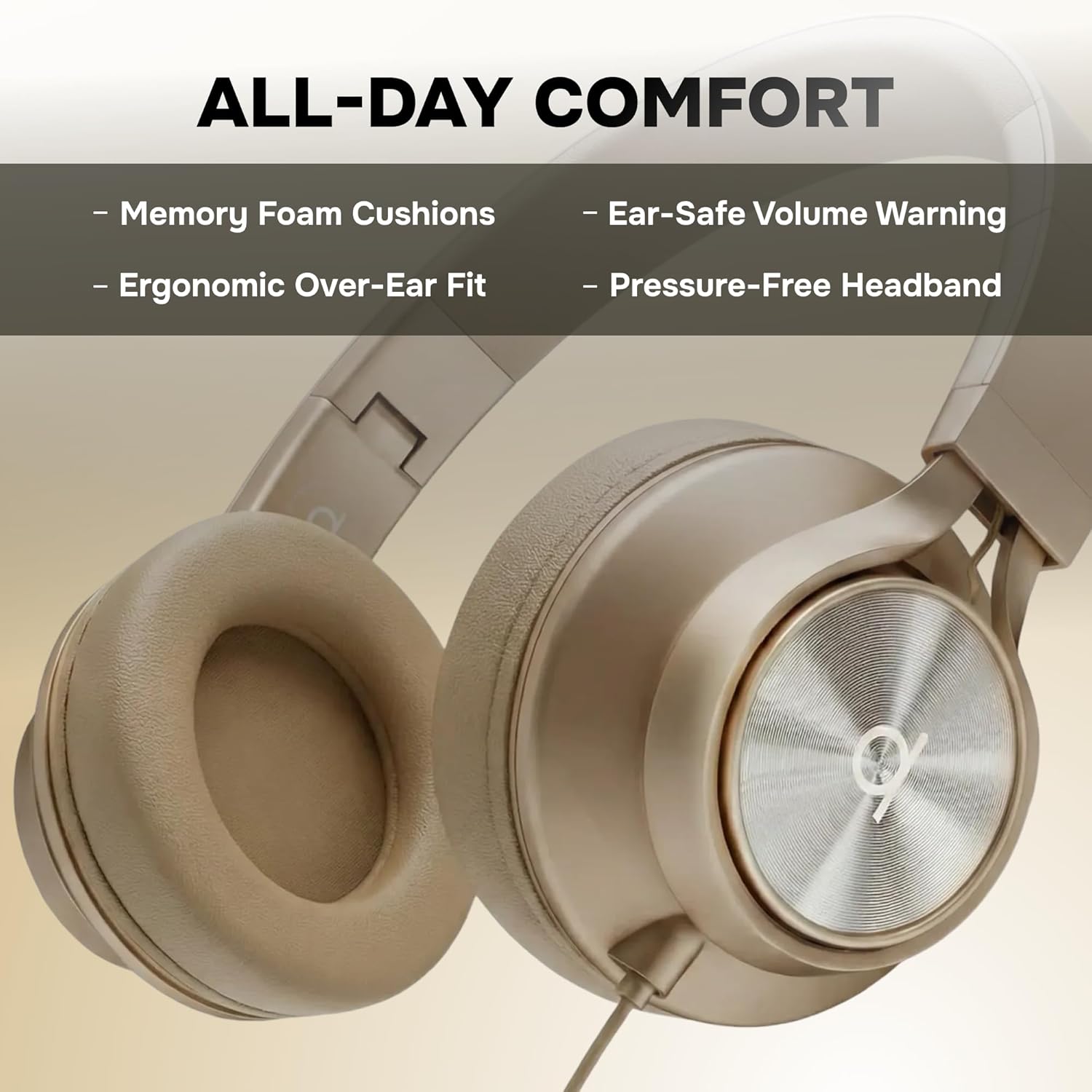 ARTIX CL750 On-Ear Headphones Wired with Mic and Volume Control — Noise Isolating Corded Over Ear Headphones with Microphone for Laptop and Computer, Plug in Headset with Cord (Aux Jack 3.5mm) - Image 8