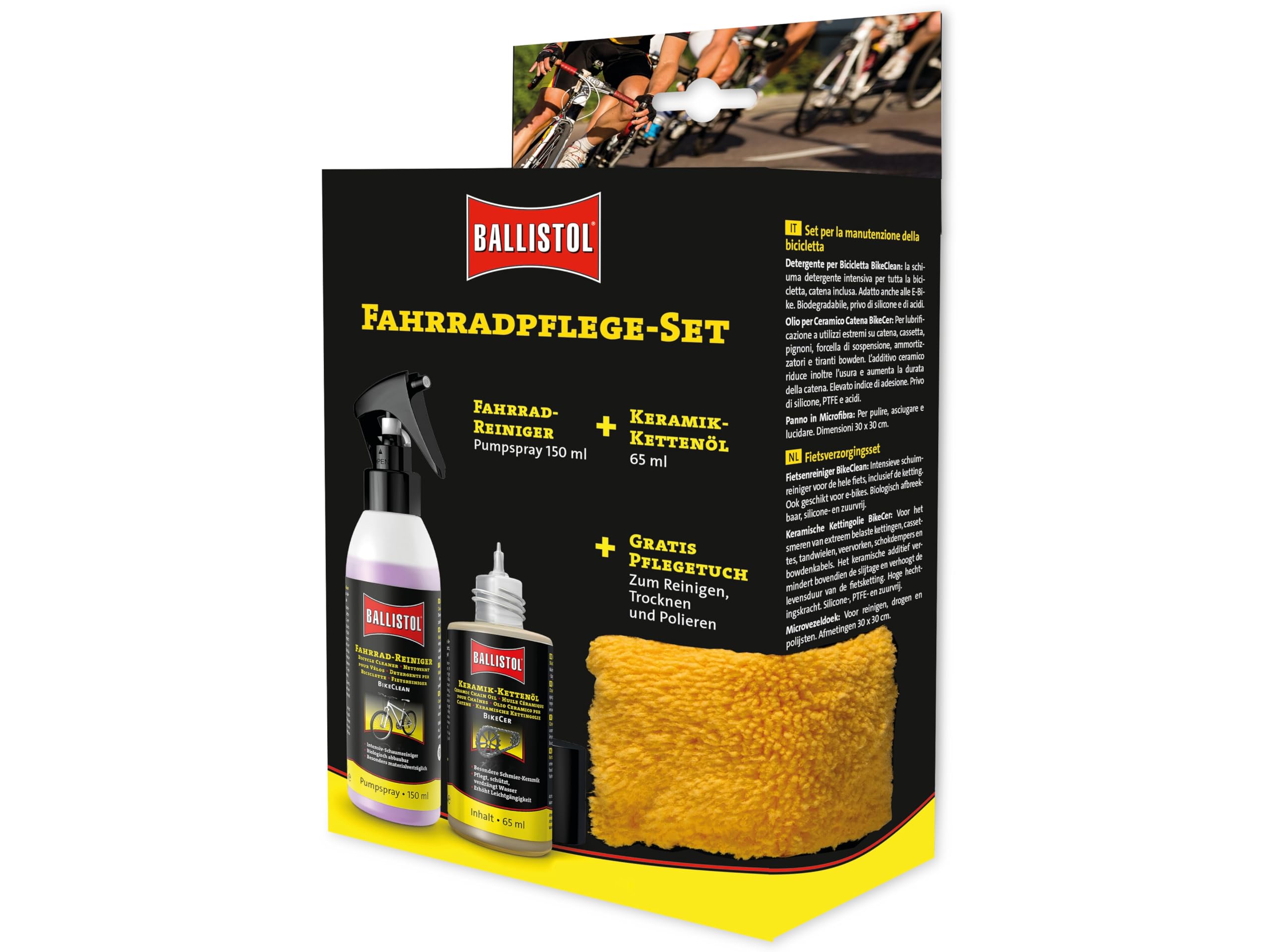 Fahrradpflege-​Set, BikeCer 65 ml + BikeClean 150 m