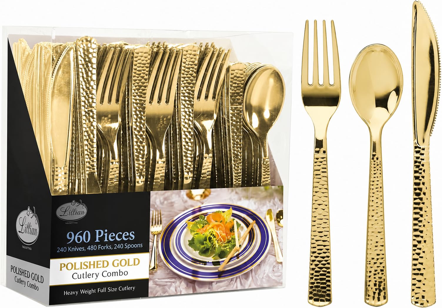 Heavyweight Disposable Cutlery - 160 Piece Value Pack -14 Heavyweight Disposable Cutlery - 160 Piece Value Pack -14