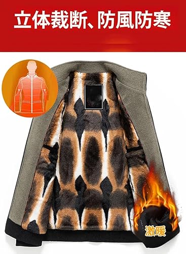 Amazon.co.jp: [kusaon] メンズミンクファージャケット、厚手 メンズ