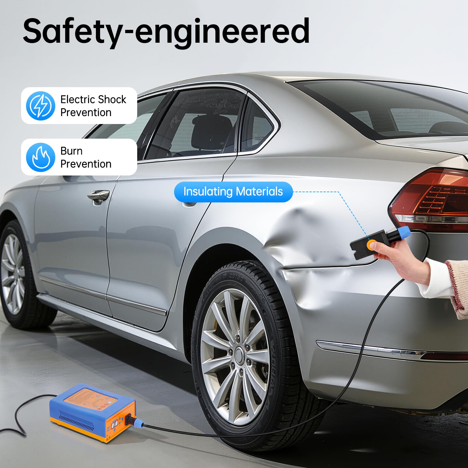 Professionelles Auto Dellen Reparatur Gerät elektromagnetische Induktionsheizung lackschonend ohne Bohren Ausbeulwerkzeug einstellbar leicht tragbar für Werkstatt Garage Auto Detailing DIY