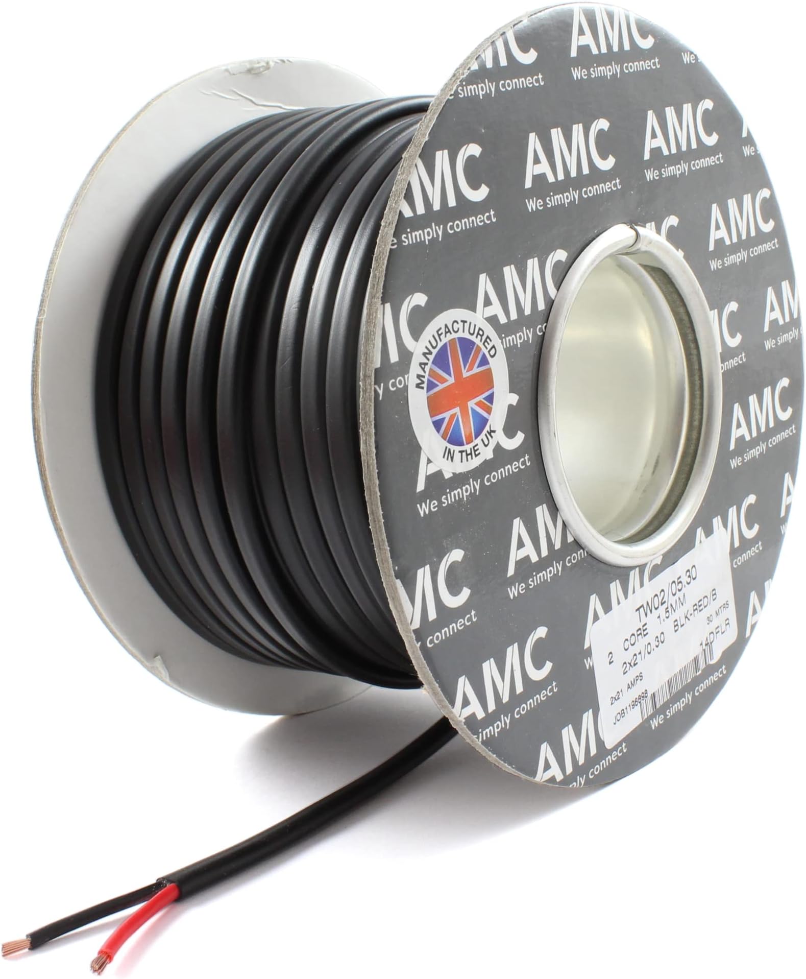 *21 AMP Rated* 1.5mm2 Thin Wall 2 Twin Core Cable Wire Car LED Lights (30M Roll)