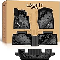 Vista 17 de LASFIT - Tapetes para Ford F250 y F350 2012-2016 sin palanca de cambio manual de tracción, protectores de TPE para todo clima, piso alfombrado