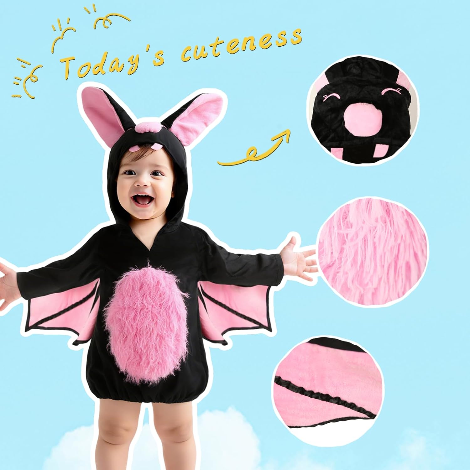 Halloween Baby Animal Plush Costume Kids Cartoon Onesie Pajamas Homewear Outfit Infants Jumpsuit - Image 3