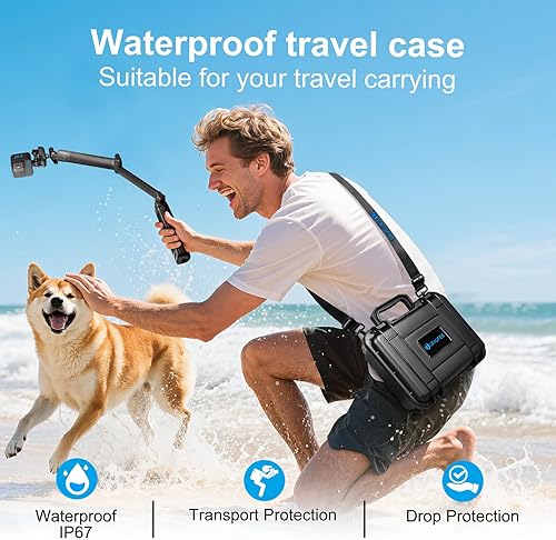 Miniatura 5 de Lekufee Funda rígida impermeable compatible con GoPro Hero 1312111098Media ModGopro VoltaCreator Editioncámara de acción y accesorios (solo funda)
