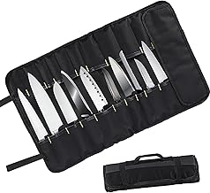 Knife Roll,Chefs Knife Roll Bag,10 Slots Knife Wrap,Kitchen Knife Set,Portable Knives Protection Bags,Oxford Cloth Knife Bag,Gifts for Pro Chefs Or Culinary Enthusiasts,Gifts for Men