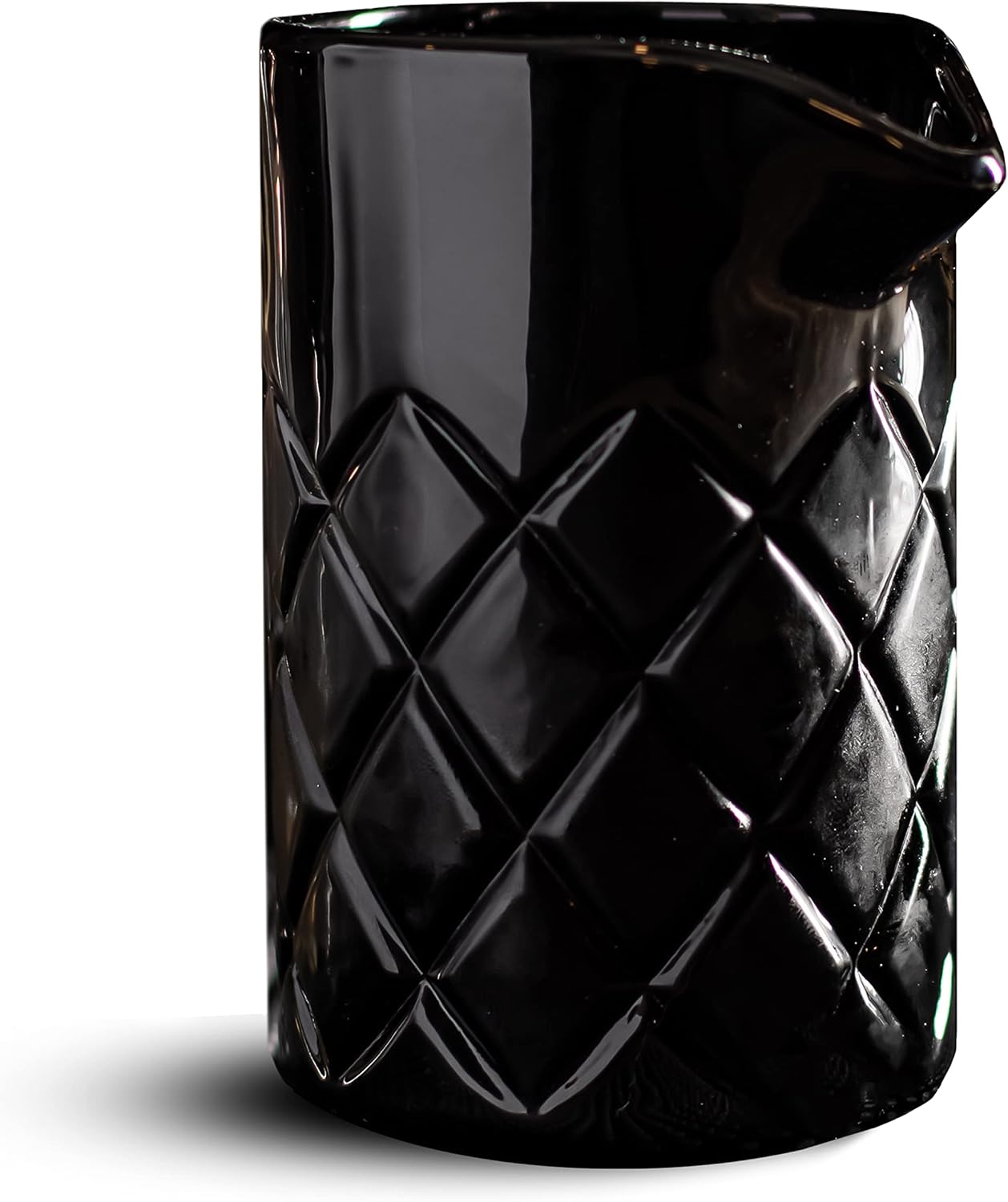 Amehla Cocktail Mixing Glass - Black Bar Mixer Pitcher, Thick and Weighted for Stirred Cocktails, 17-ounce / 500ml