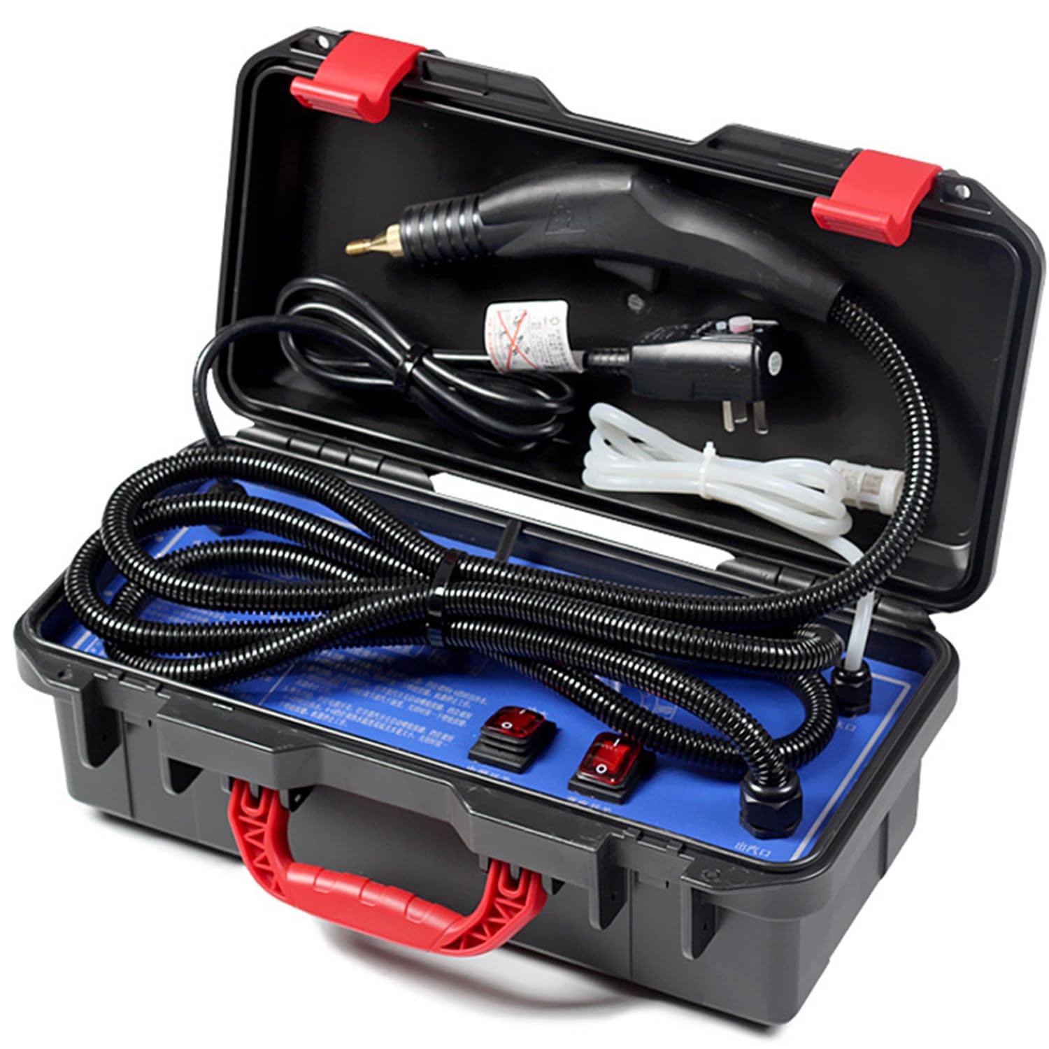 Pulitore a vapore ad alta pressione Macchina portatile ad alta temperatura Pulitore a vapore multifunzionale intelligente per oli pesanti e macchie pesanti in cucine, automobili,1700W-110V