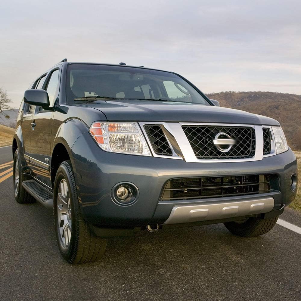 CNNELL Fog Light Compatible with Nissan Armada 2005-2008/Fit 2004-2010 Titan Clear Front Bumper Lamps+Bulbs L+R (Clear Lens Chrome Housing)