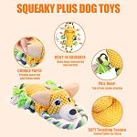 Dog Toys for Large Dogs Aggressive chewers, Puppy Toys with Crinkle Paper, Plush Squeaky Tug of War Chew Toy
