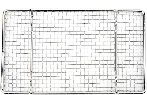 TOPINCN Rejilla para parrilla Rejilla Rejilla de Rejilla Segura Trampa de grasa de cocina Rectangular Red de parrilla de acero inoxidable Estante de