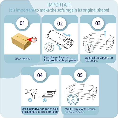 Miniatura 7 de MeMoreCool Sofá de juego para niños de 10 piezas, juego de sofá modular de espuma para sala de juegos, muebles convertibles plegables para niños