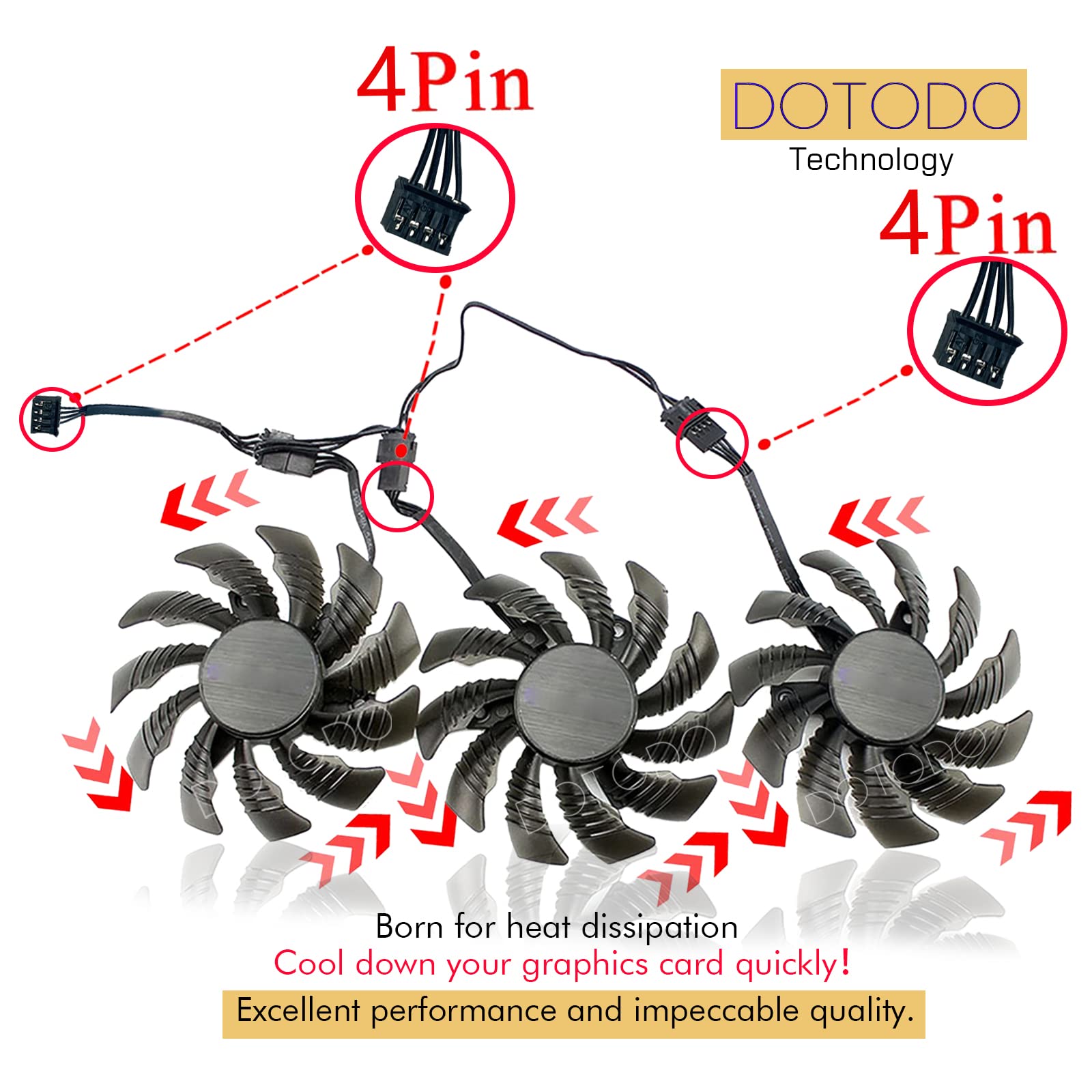 Ventilateur de refroidissement 75 mm T128010SU 0,35 A pour Gigabyte AORUS GTX 1080 1070 Ti G1 Gaming Fan GTX 1070Ti G1