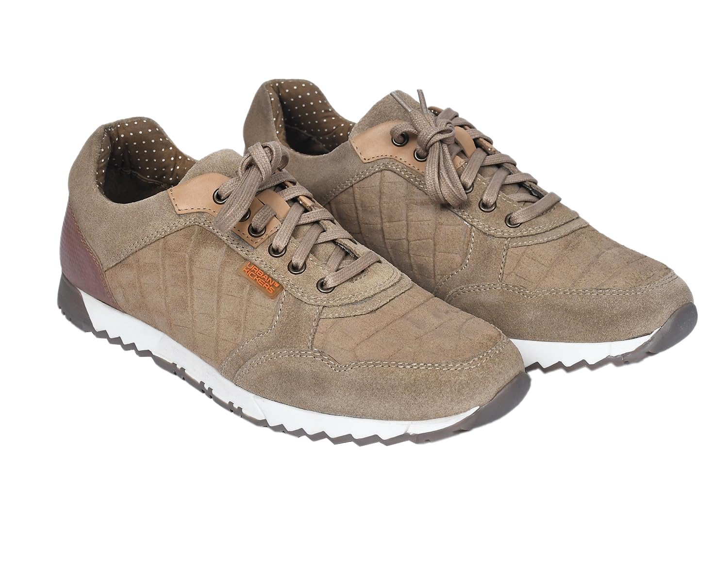 URBAN KICKERSPure Leather Sneakers Brown Color for Men Comfortable, Light  Weight Casual Shoes for Boys and Men