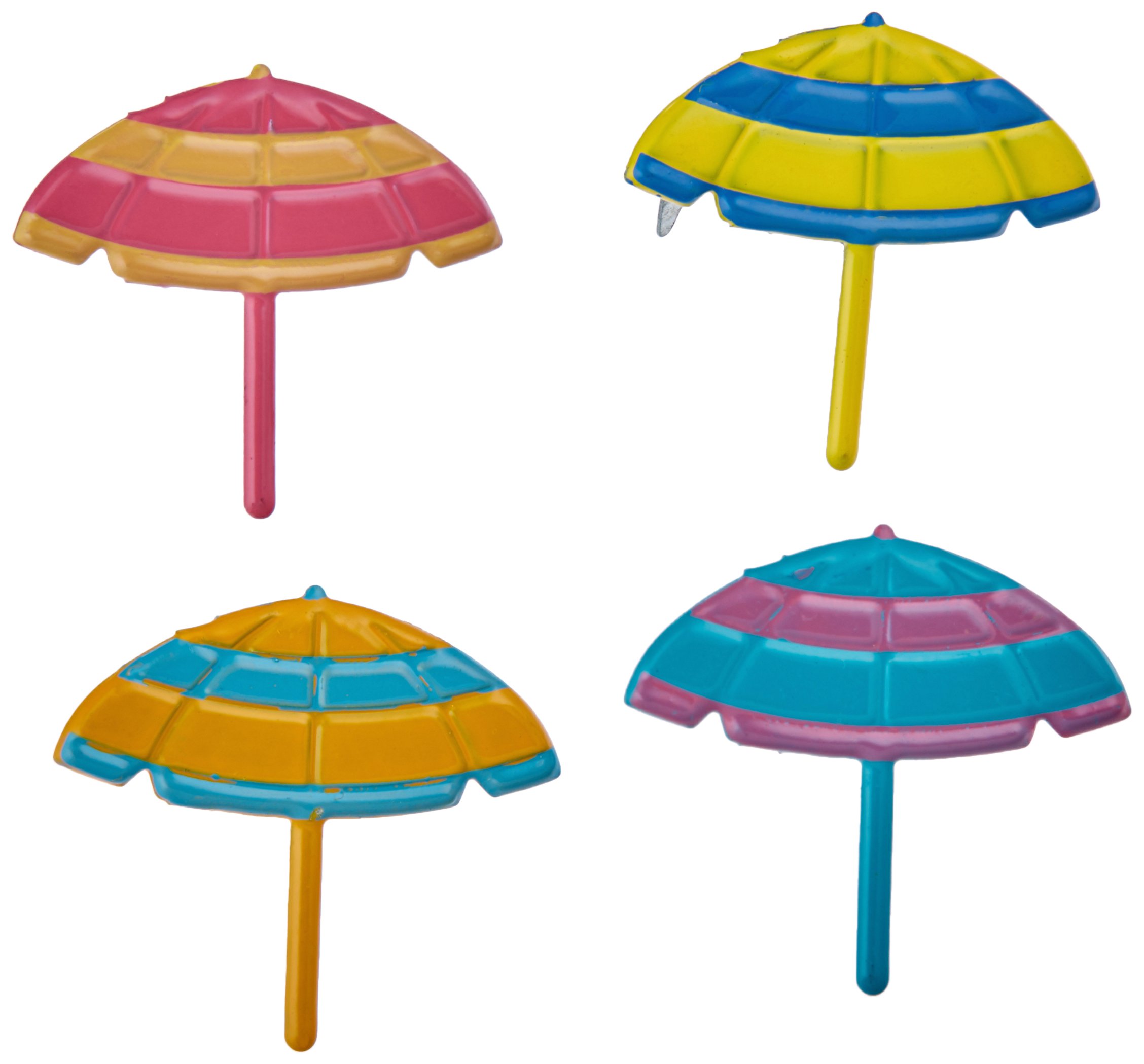 Eyelet Outlet Shape Brads 12/Pkg-Beach Umbrellas