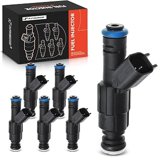 A-Premium Fuel Injectors Compatible with Chevrolet Equinox 2005-2009 V6 3.4L & Pontiac Torrent 2006-2009 V6 3.4L, Set of 6, Replace# 0280156182