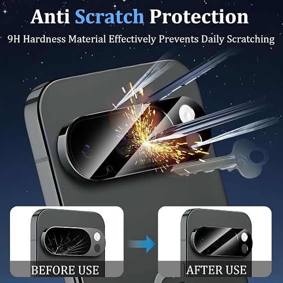 3 Pack Camera Lens Protector for Google Pixel 10 Pro XL(NOT FOR Pixel 10 Pro), Anti-Scratch, Anti Fingerprint, HD Clear, 9H Glass