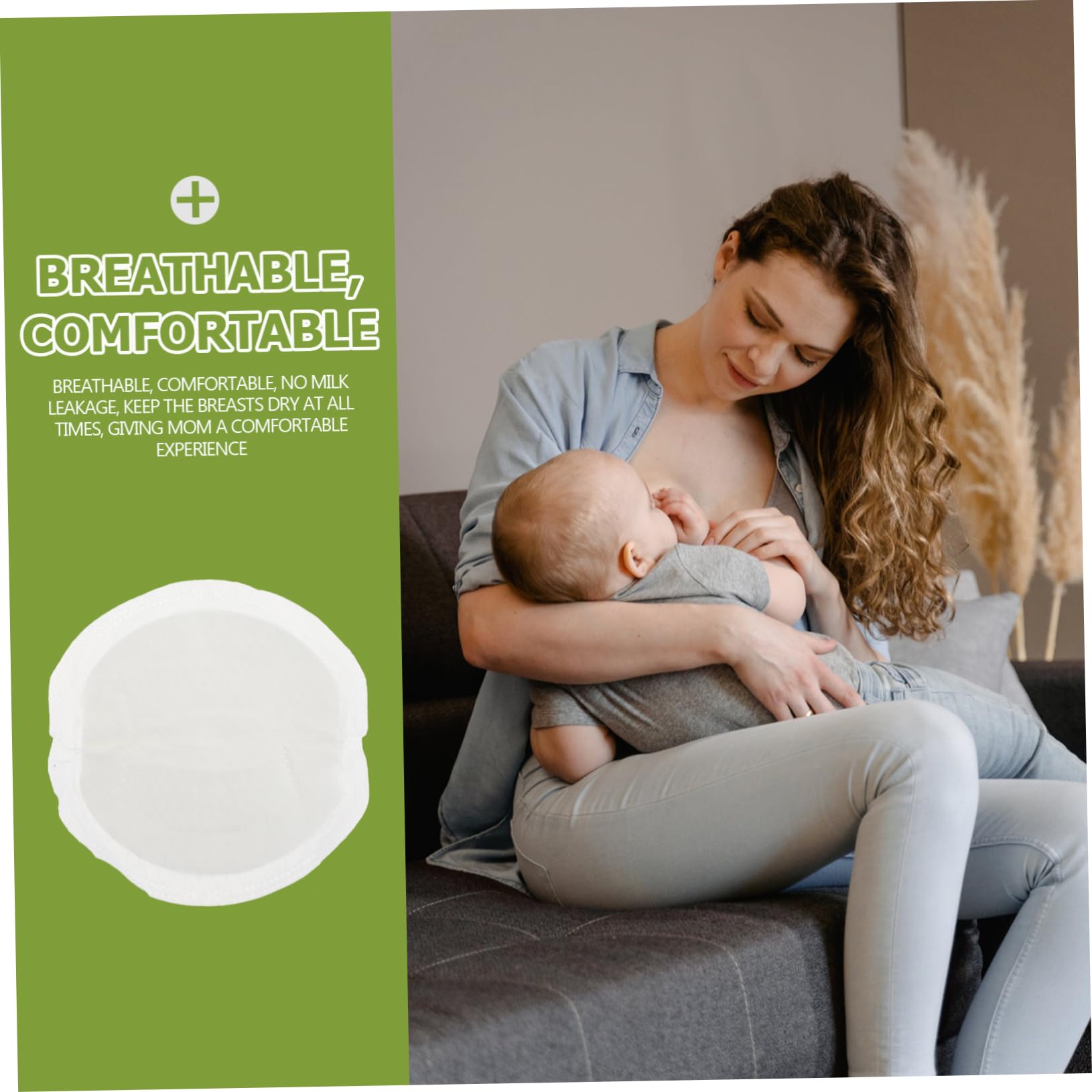 Coppette Assorbilatte Usa e Getta 100 Pezzi Bianco | Pulp di Legno e Film Pe, Design Viscosa a Due Estremità, per Allattamento Materno e Post Parto