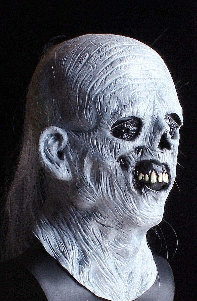 RAPGET Zombie Mask - Creepy Old Man Latex Full Head Mask for Halloween Party - Image 5