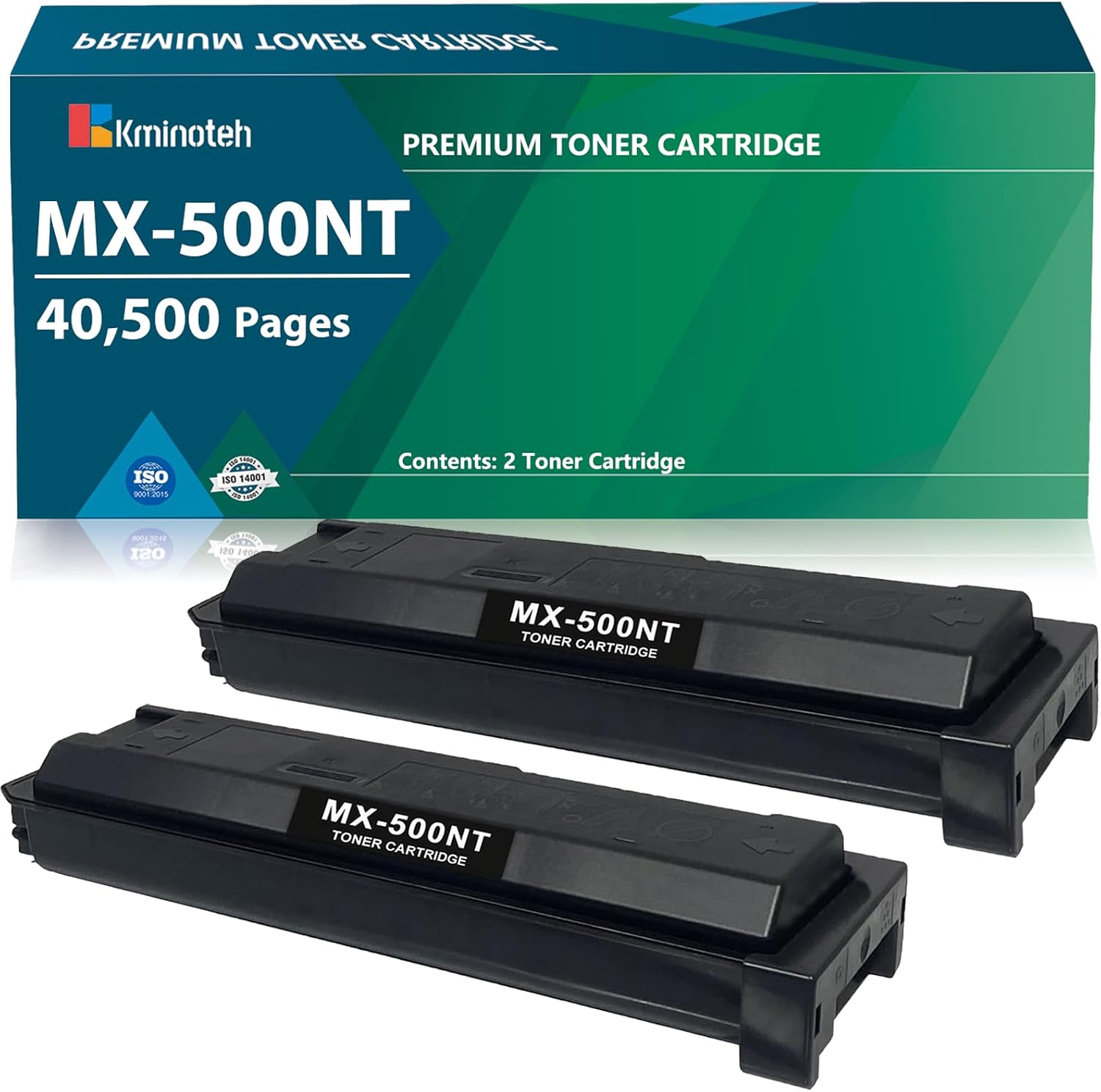MX-500NT Toner Replacement for Sharp MX-500NT Black Toner Cartridge Compatible for Sharp MX-M283N MX-M363N MX-M363U MX-M453N MX-M453U MX-M503N MX-M503U Printers (2PACK, 40500 Pages)