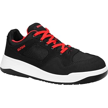 Elten Mens Maverick Black Low S3 Safety Shoes Safety Shoes Work Shoes   Certified in Accordance with EN ISO 20345 S3 Steel Toe Cap